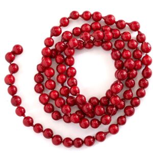 6 FT. Faux Dark Red Cranberry Garland, Christmas Tree Decorations, Artificial Cranberries, Primitive String Old Decor, Wholesale Garlands