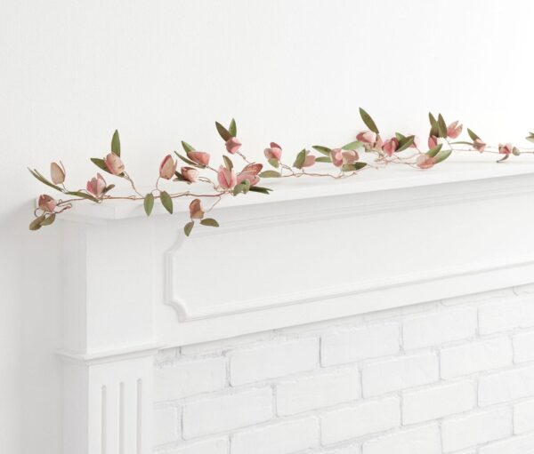 6 FT. Metal Tulip Garland, Pink Home Spring Decor, Easter Florals Arrangements, Spring Home Decor, Pink Tulip Garland, Blush Pink Garland