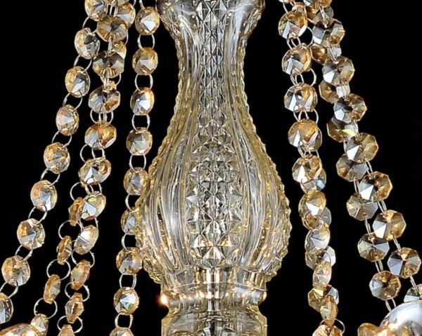 3 FT. Champagne Glass Crystal Garlands, Christmas Tree Decor, High Quality Wholesale Crystals, Glass Bead Garland, 14mm Crystals on Rings