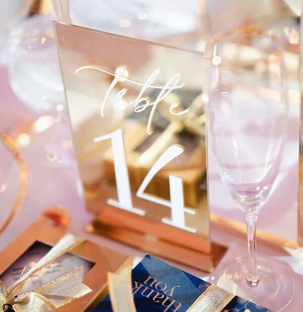 20 Gold Frame Acrylic Freestanding Table Sign Holders, Number Display Stands, Wedding Frames, Event Table Numbers, Anniversary Table, Signs