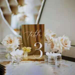 20 Gold Frame Acrylic Freestanding Table Sign Holders, Number Display Stands, Wedding Frames, Event Table Numbers, Anniversary Table, Signs