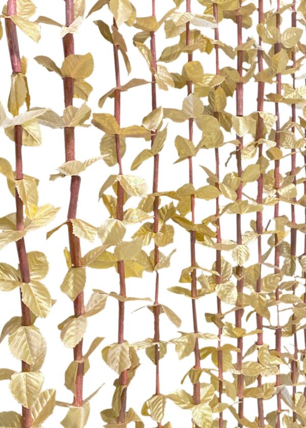 35" Gold Hanging Flower Curtain, Suspended Floral Curtain, Wedding Decor, Metallic Gold Flowers, Hanging Flowers, Wedding Floral Arch