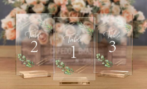 Modern Frame Acrylic Freestanding Table Sign Holders, Number Display Stands, Wedding Frames, Event Table Numbers, Anniversary Table, Signs