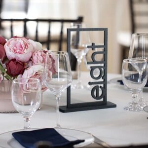 Black Modern Frames Freestanding Table Sign Holders, Wood Number Display Stands, Wedding Frames, Event Table Numbers, Wooden Table, Signs