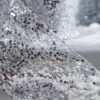 4" x 10 Yard Silver Glitter Wired Ribbon - Image 2