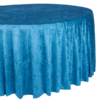 Velvet 120" Round Tablecloth - Dark Teal - Image 2