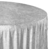 Velvet 120" Round Tablecloth - Silver - Image 3