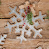 12” Wood Snowflake Ornament with Iron Accent - Image 3