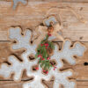 12” Wood Snowflake Ornament with Iron Accent - Image 4