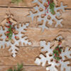 12” Wood Snowflake Ornament with Iron Accent