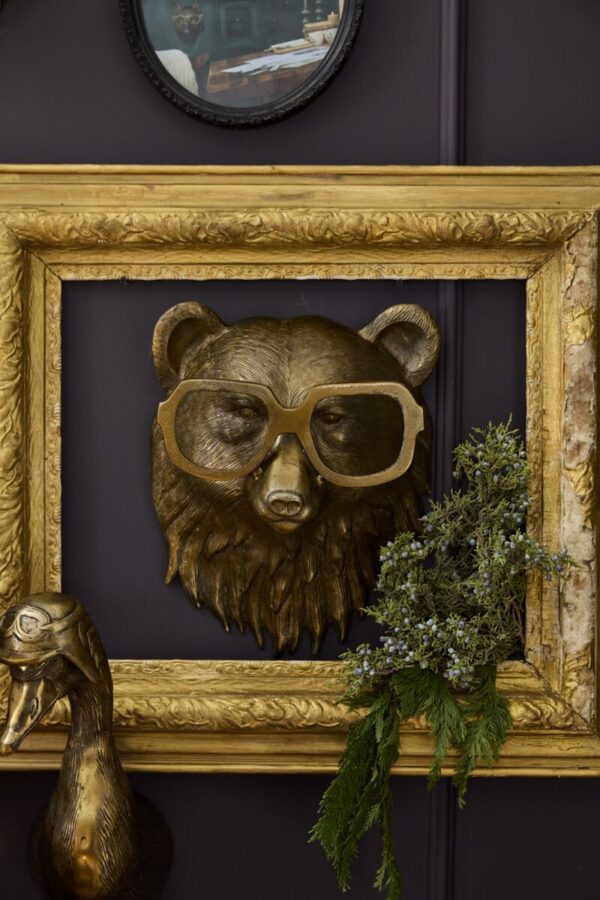 Eric and Eloise Metal Bear Wall Mount Art