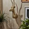 Metal Antelope Head Wall Mount Wall Art - Image 4