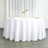 Polyester Round Tablecloth 120" White - Durable & Seamless Design for Polished Event Styling - Image 3