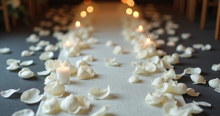 Diy Wedding Aisle Runners With Ivory Silk Petals: A Step-By-Step Guide