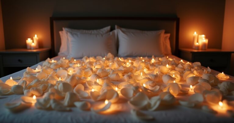 Romantic Night Setup: How To Use Ivory Flower Petals To Create Magic